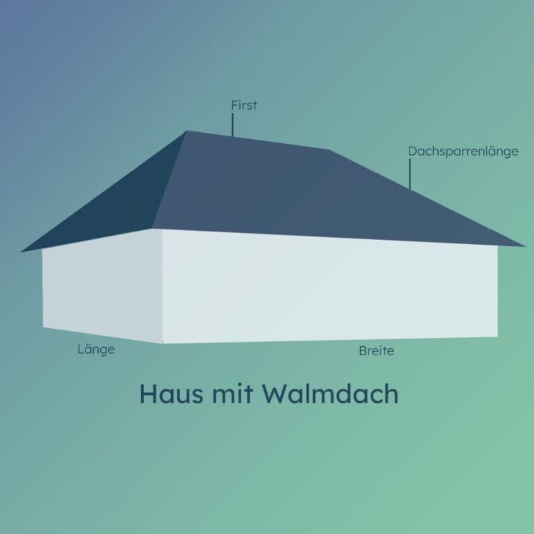 Dachflache Walmdach Berechnen